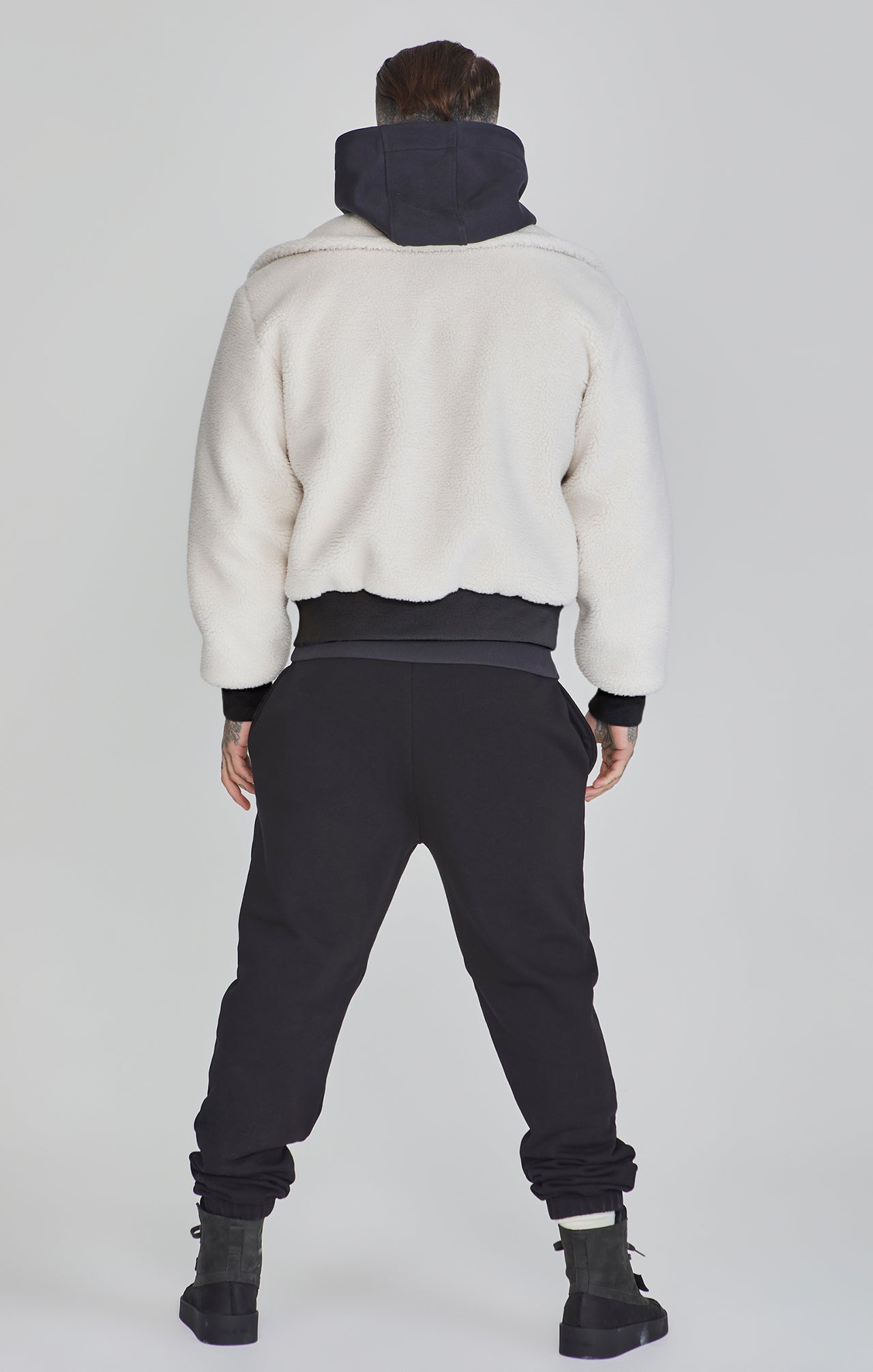 SIKSILK Kurtka męska SikSilk Bomber Jacket Ecru SS-26731