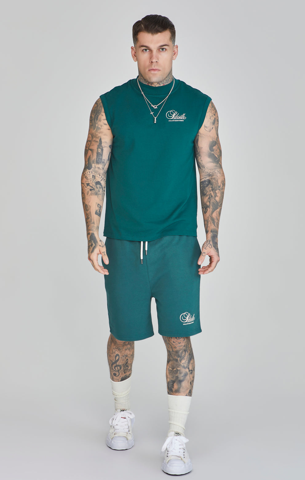 SIKSILK Koszulka bez rękawów Podkoszulek T-shirt męski SS-26785