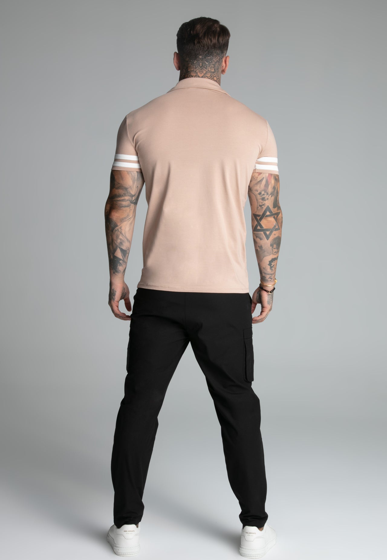 SIKSILK Koszulka Polo brązowa SikSilk Tournament Revere Polo SS-27528