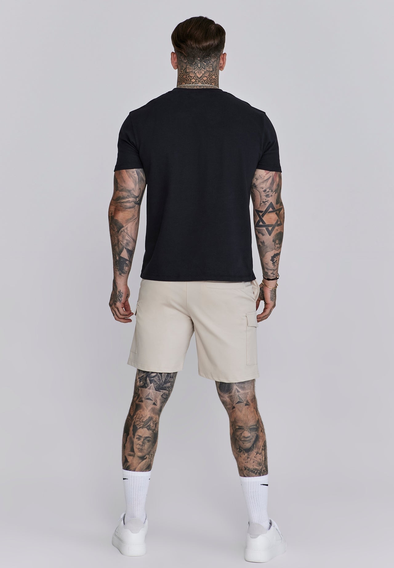 SIKSILK Spodenki męskie beżowe Cargo Shorts BEŻ SS-26480 rozmiar XXL / 38