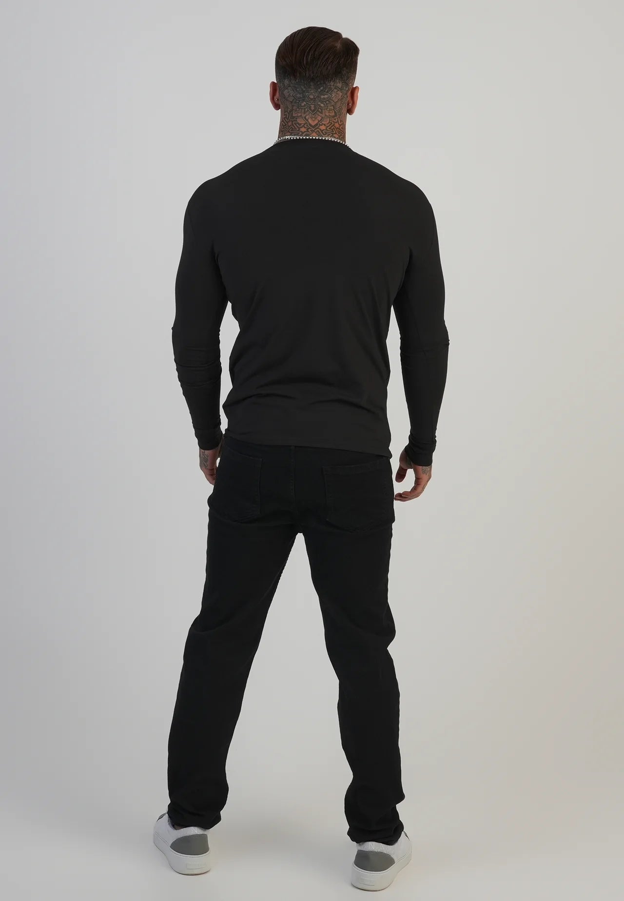 SIKSILK koszulka z długim rękawem Long Sleeve T-Shirt SS-28354 czarny XXL