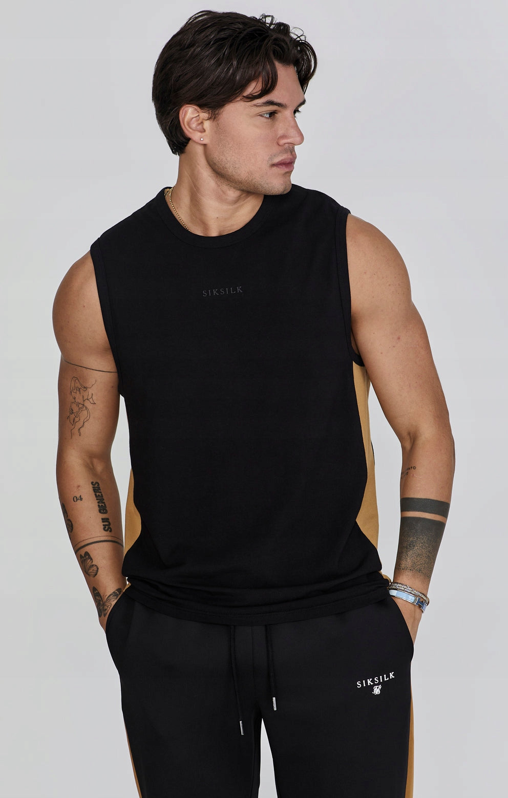 SIKSILK koszulka bez rękawów podkoszulka T-shirt SS-26574 rozmiar S
