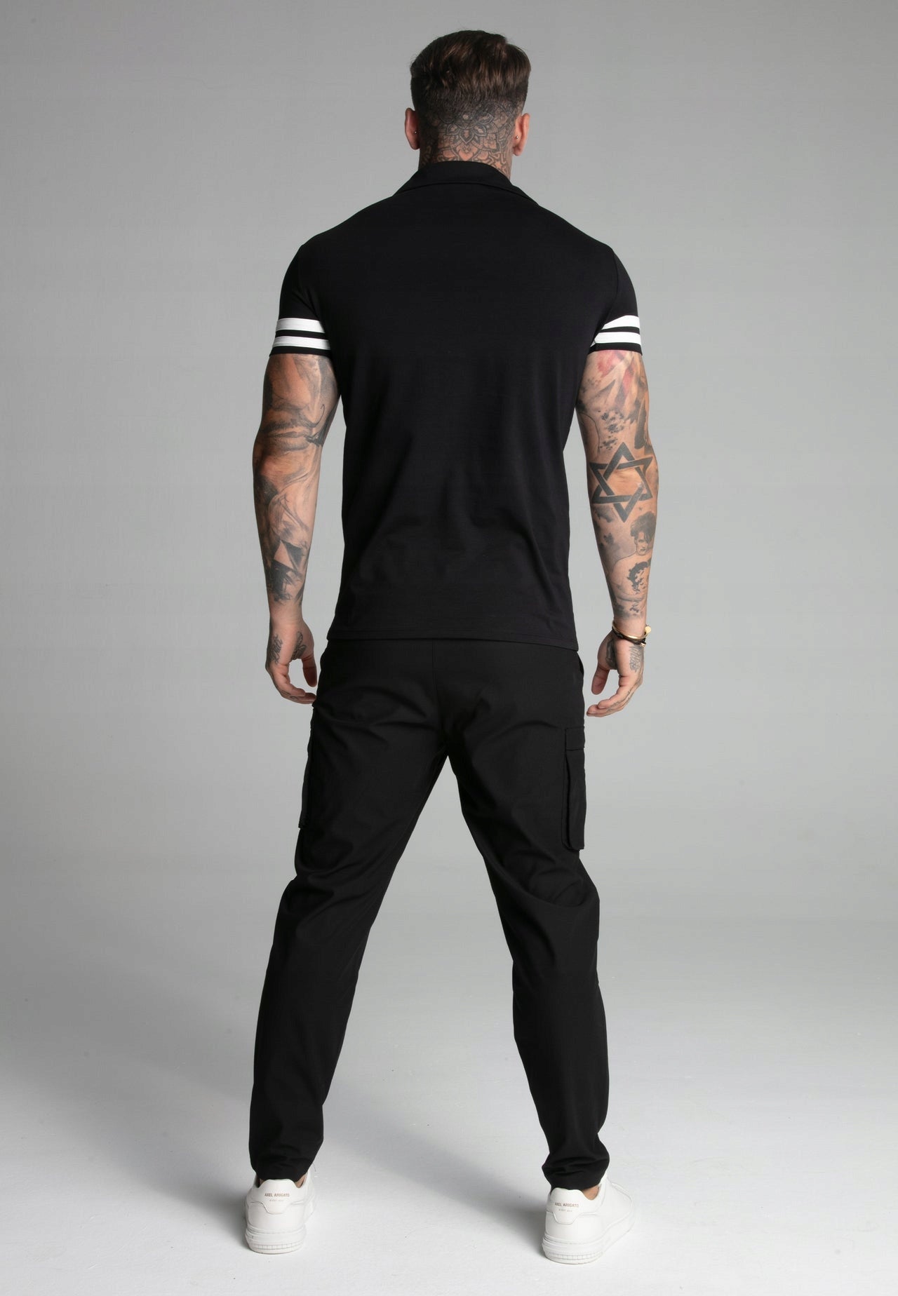 Siksilk czarna koszulka polo SS-27527 Tournament Revere Polo rozmiar S