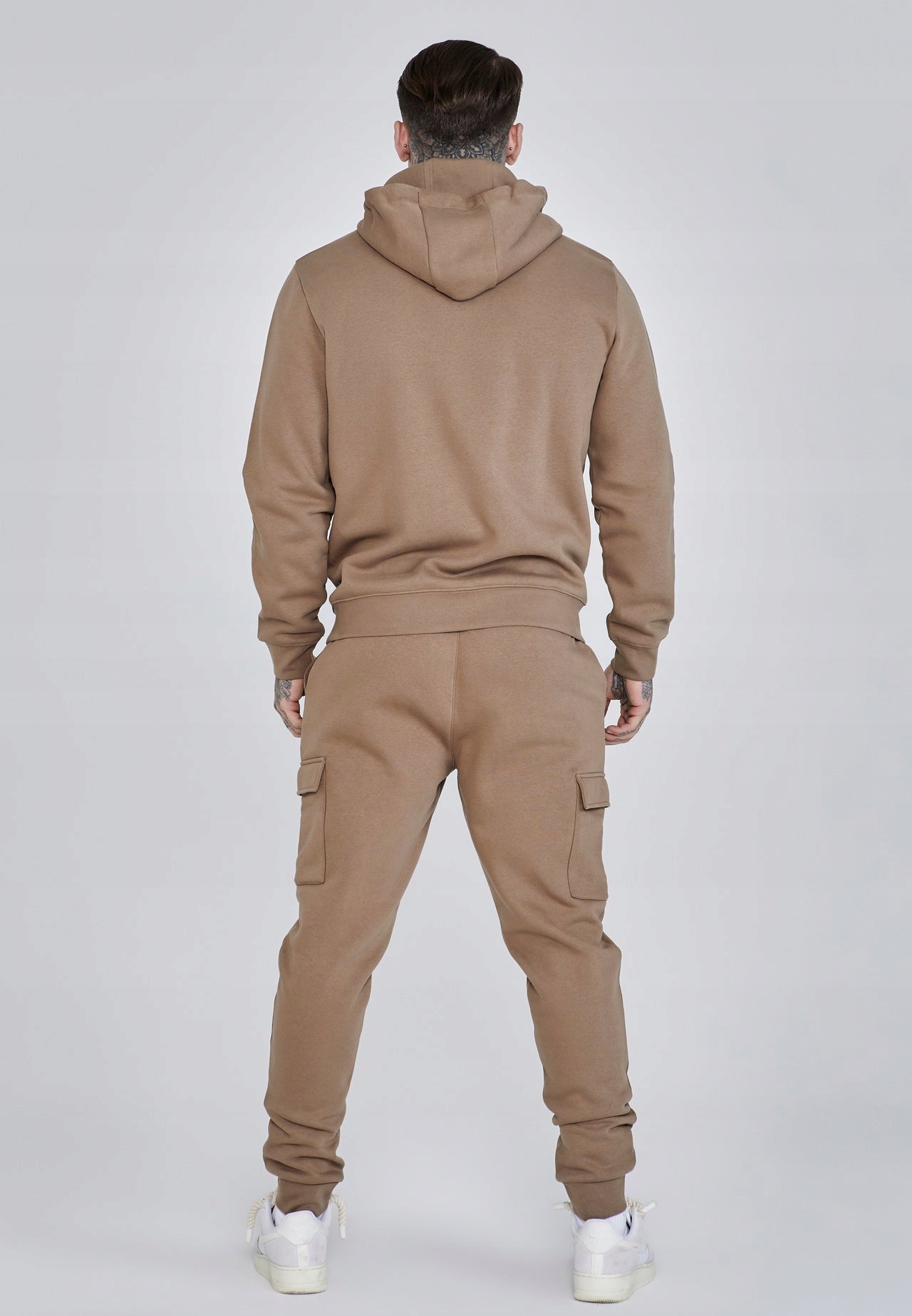 Siksilk Essentials Hoodie SS-26984 Bluza z Kapturem Rozpinana brązowa L