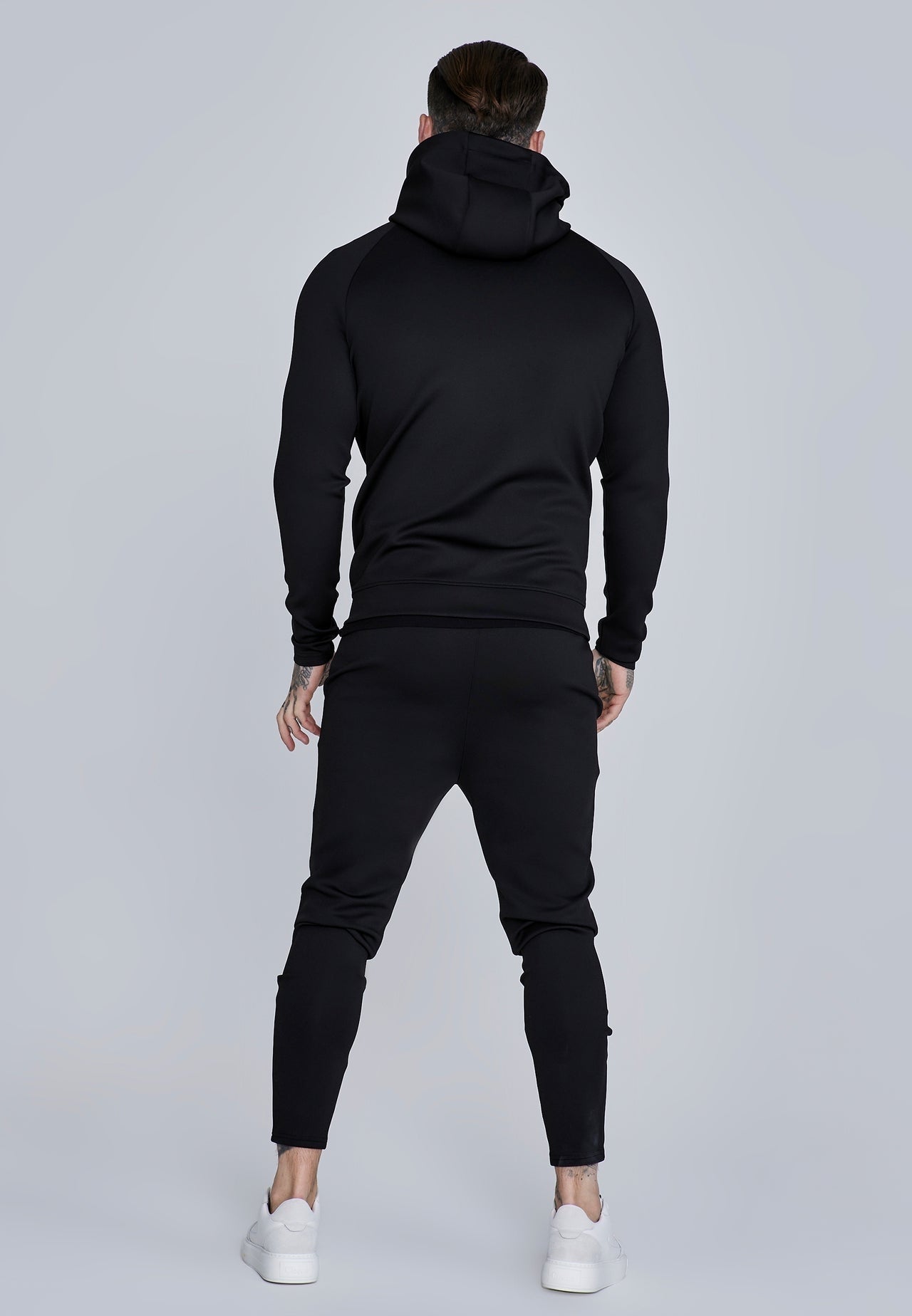SIKSILK Bluza czarna rozpinana SS-28168 Essentials Poly Full Zip Hoodie S