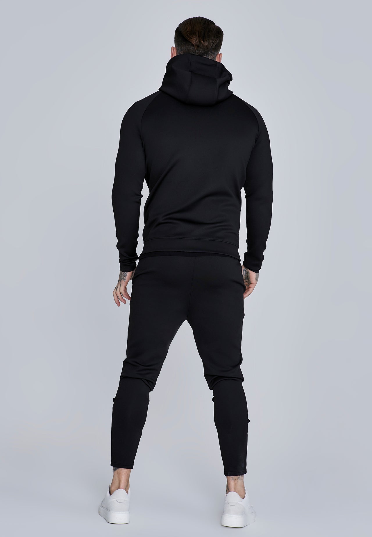 SIKSILK Bluza czarna rozpinana SS-28168 Essentials Poly Full Zip Hoodie