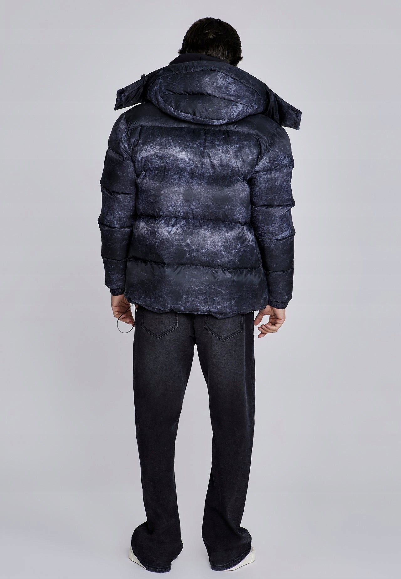 SIKSILK Kurtka zimowa męska szara SikSilk Puffer Jacket SS-27471 rozmiar L