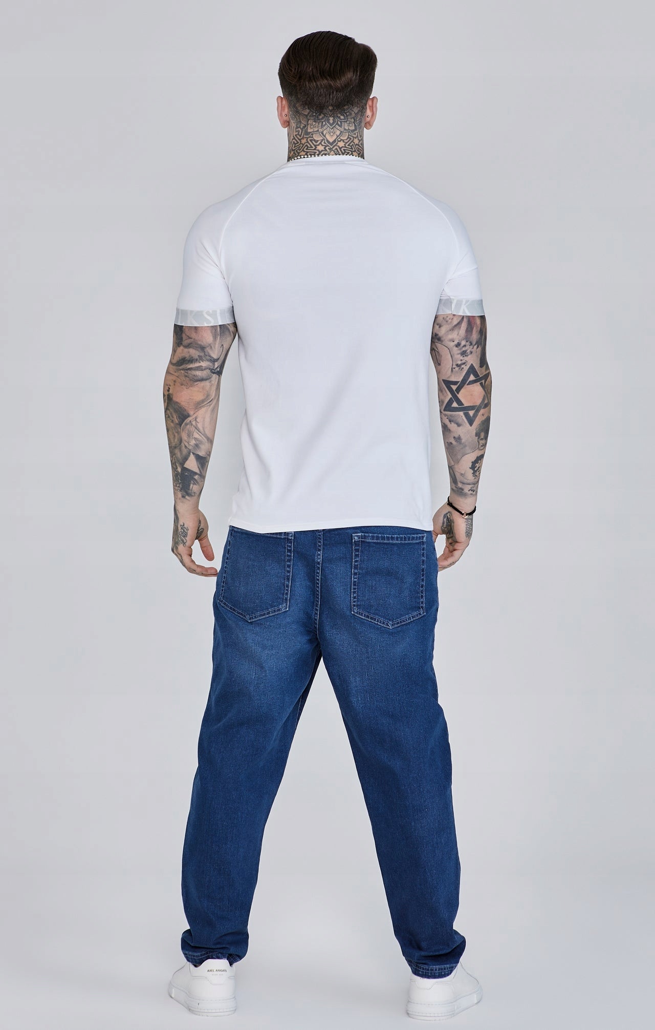 SIKSILK T-Shirt męski biały Tech T-Shirt SS-27090 rozmiar XL