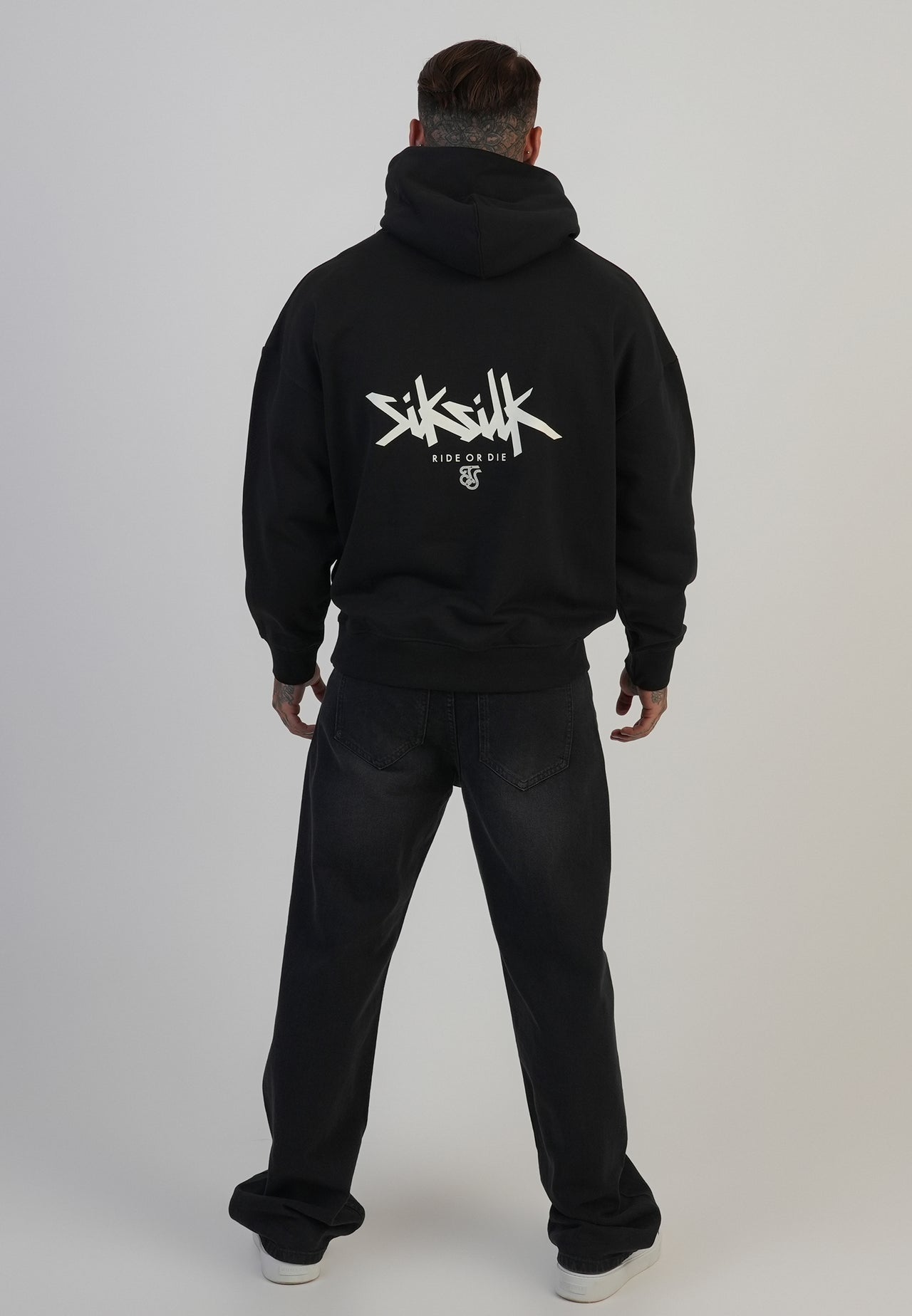 SIKSILK Graphic Hoodie SS-28757 Bluza z Kapturem Oversize czarna XL