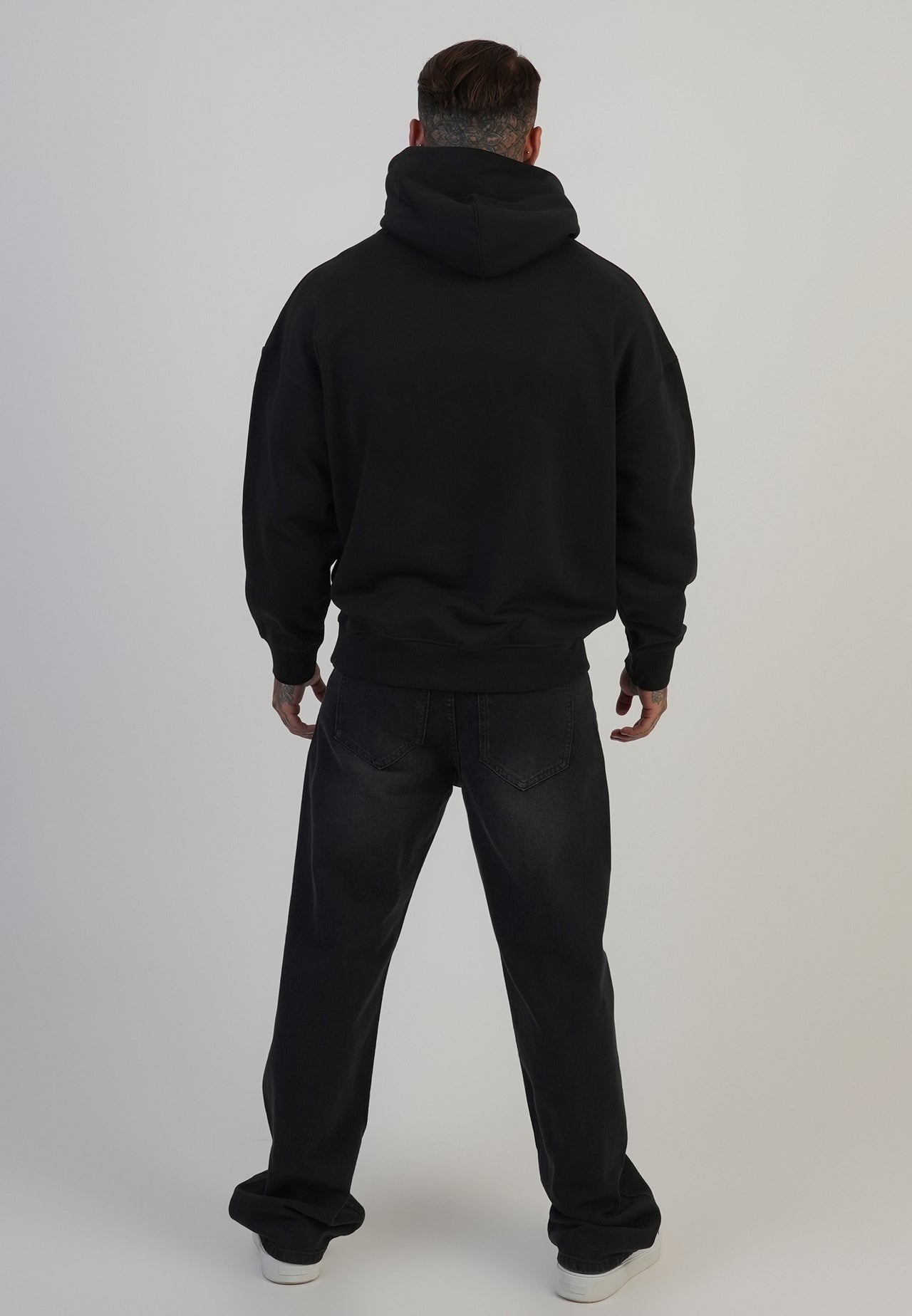 Siksilk Essentials Hoodie SS-28348 Bluza z Kapturem Oversize czarna S