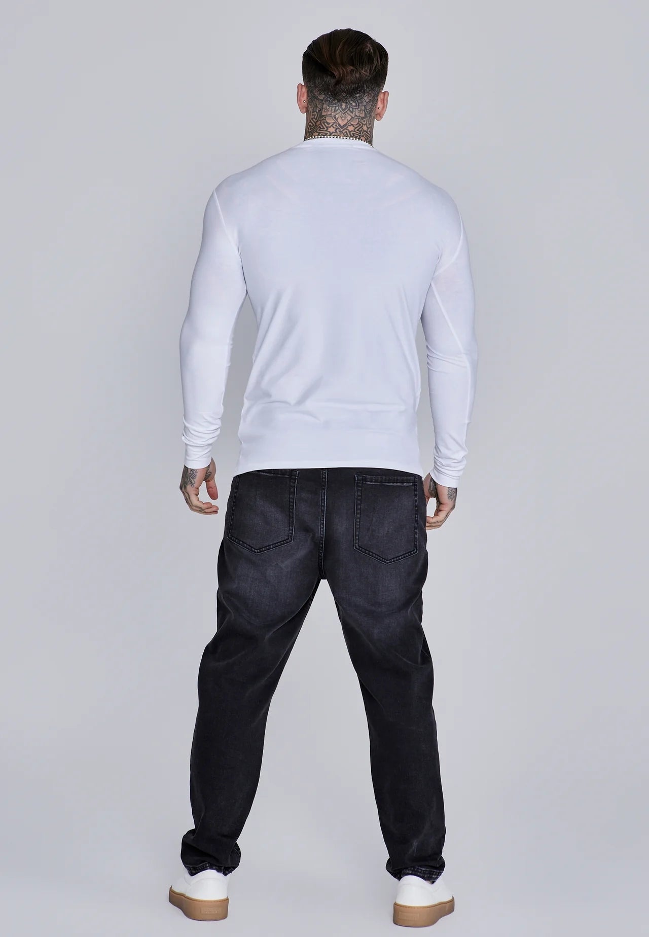 SIKSILK koszulka z długim rękawem Long Sleeve T-Shirt SS-28462 biała XL