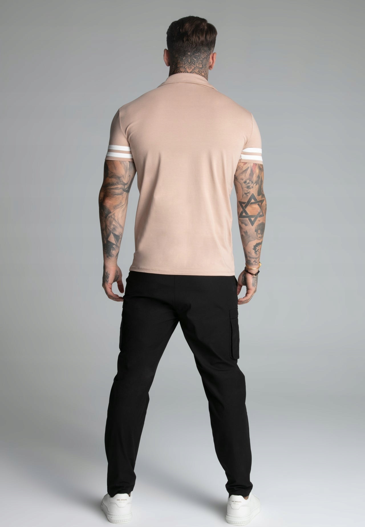 SIKSILK Koszulka Polo brązowa SikSilk Tournament Revere Polo SS-27528 L