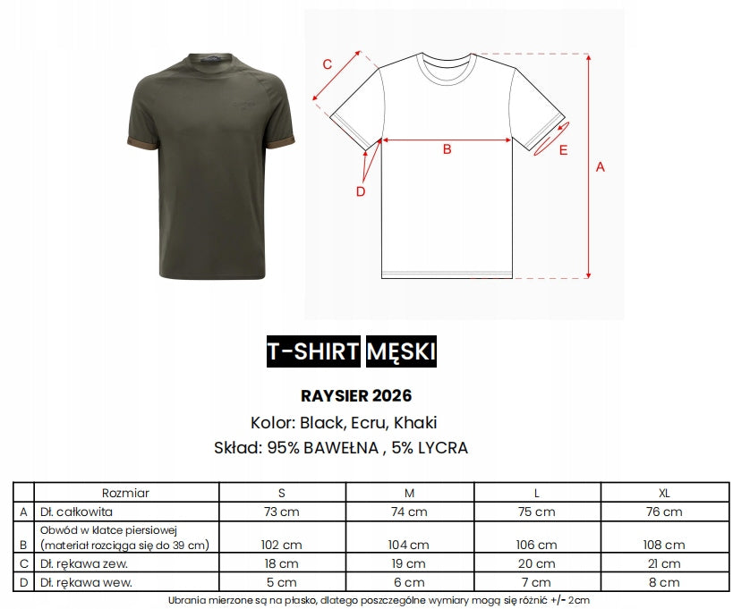 OLAVOGA T-shirt męski biały O LA VOGA RAYSIER 2026 ECRU rozmiar S