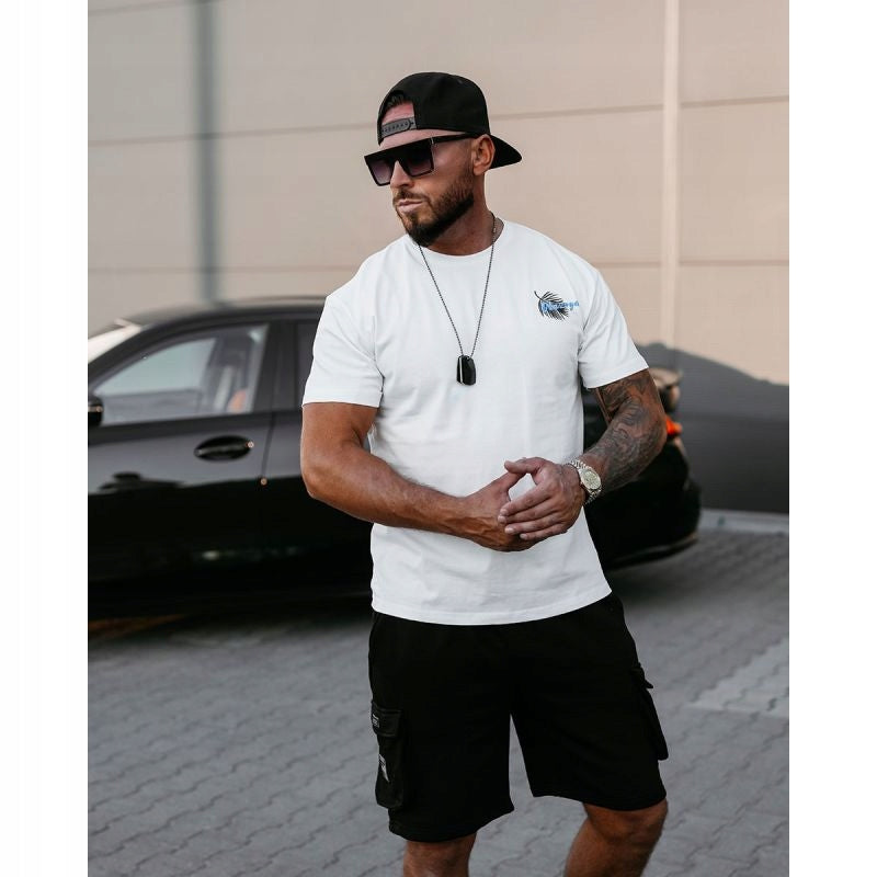 T-SHIRT MĘSKI PALM WAVE O LA VOGA ECRU XL biały