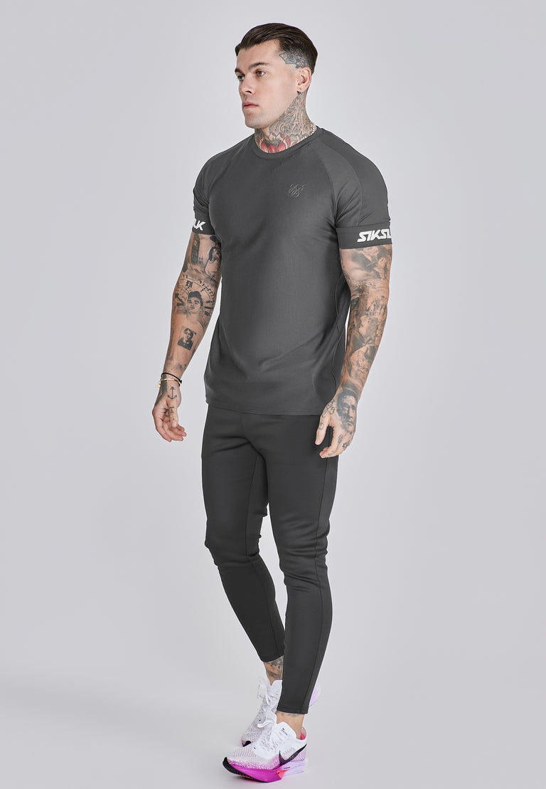 SIKSILK T-shirt męski szary SS-27851 Tech T-shirt rozmiar S