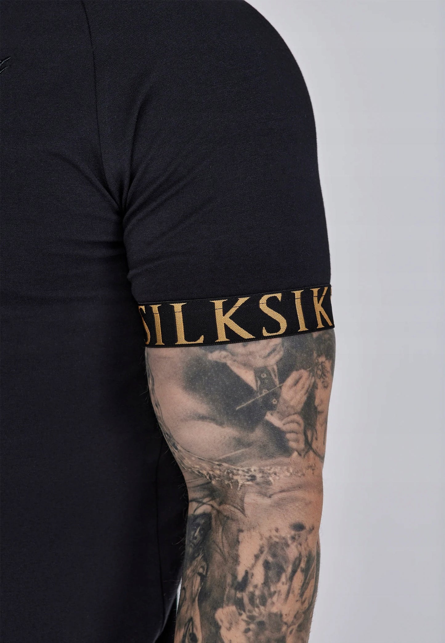 SIKSILK T-shirt męski czarny SS-28401 Tech T-shirt rozmiar XL