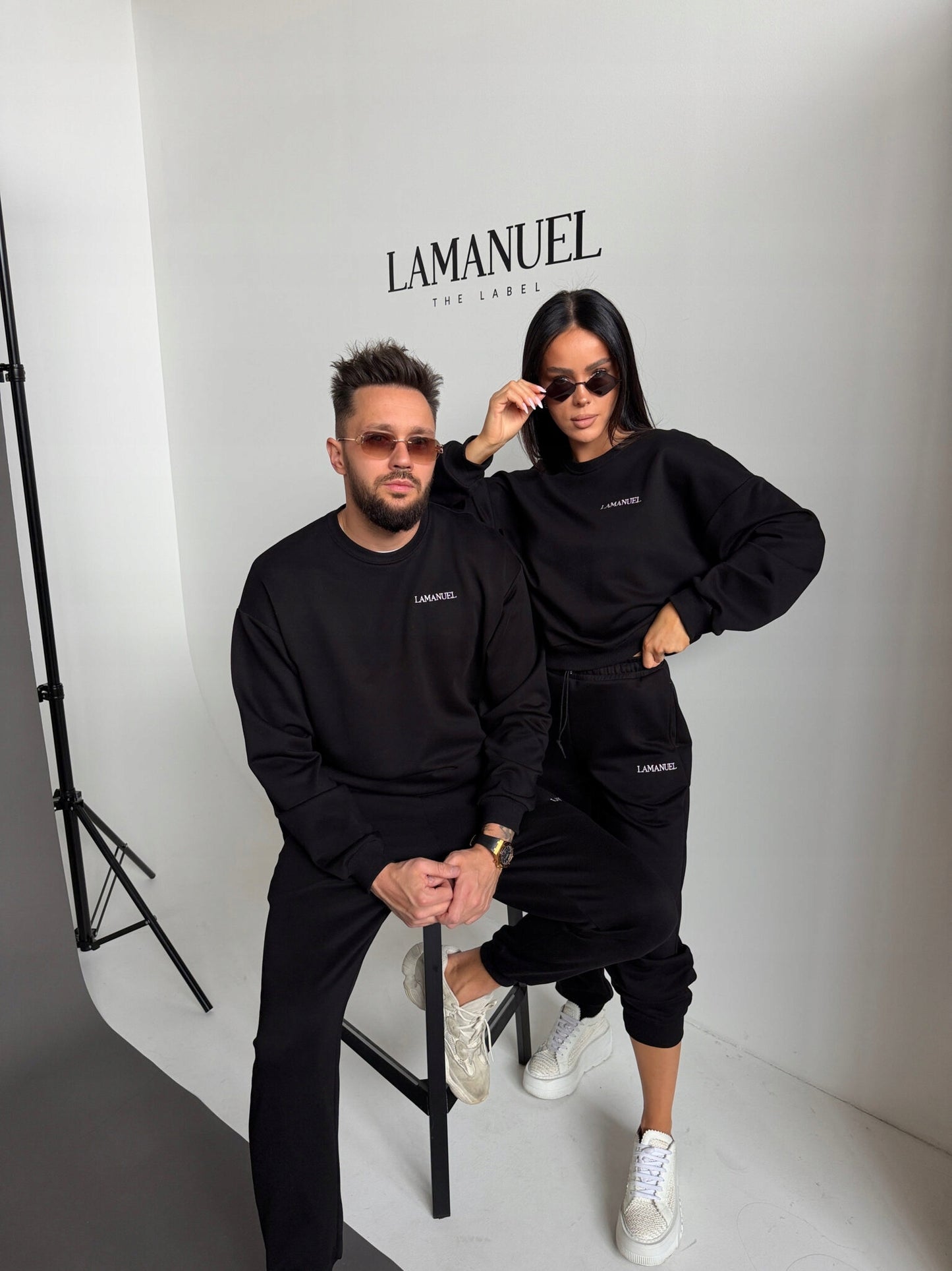 LA MANUEL DRES KOMPLET WOMAN CZARNY M/L LAMANUEL BLUZA SPODNIE
