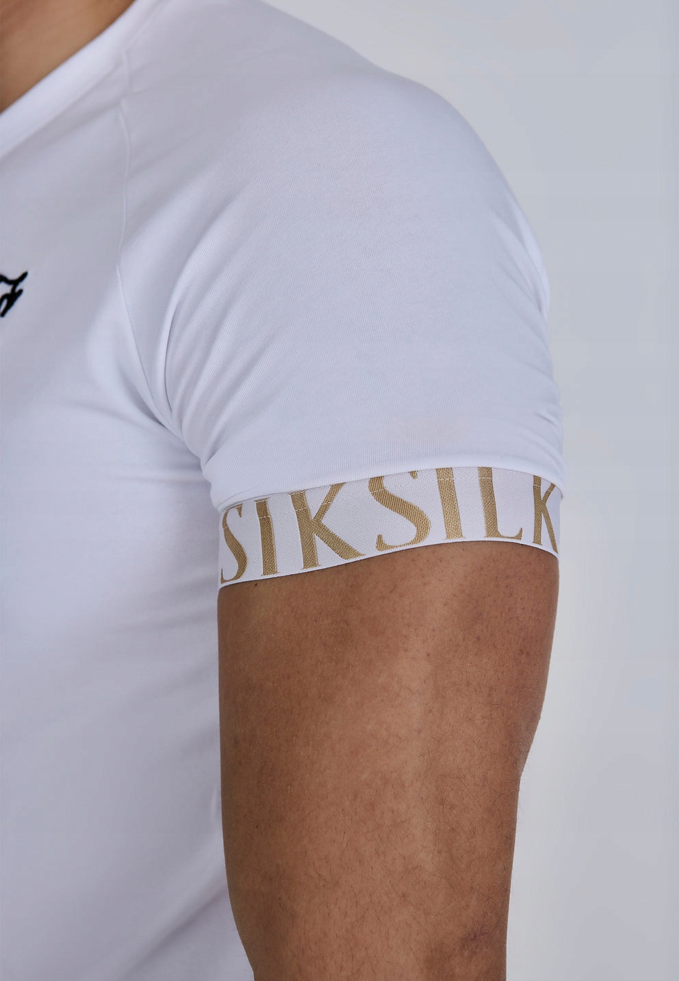 SIKSILK T-shirt męski biały SS-28084 Tech T-shirt rozmiar S