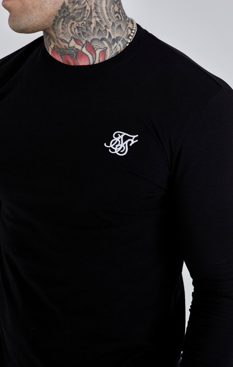 SIKSILK koszulka z długim rękawem Long Sleeve T-Shirt SS-27094 czarny XL