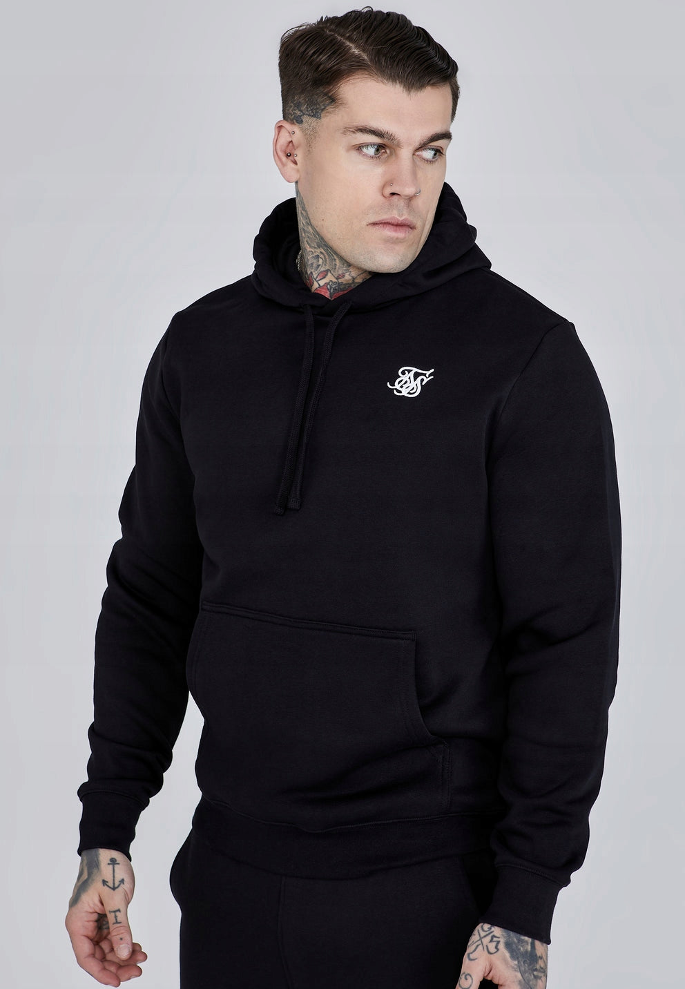 SIKSILK dresy męskie czarne bawełniane ocieplane SS-28539 komplet rozm. XL
