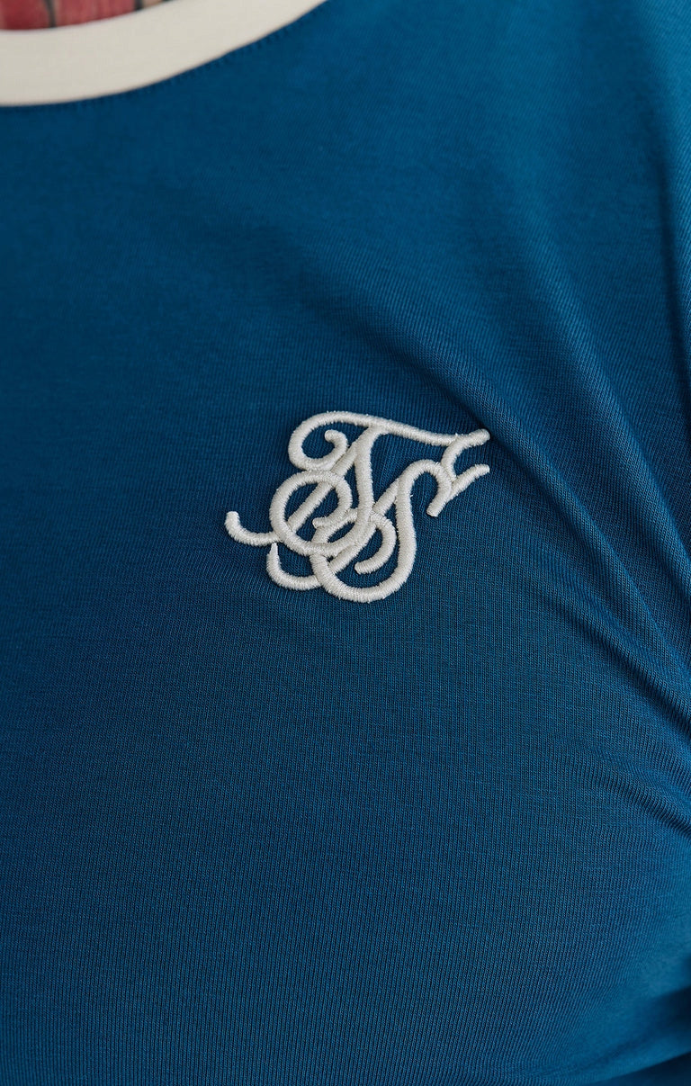 SIKSILK T-Shirt męski niebieski SS-26899 rozmiar S