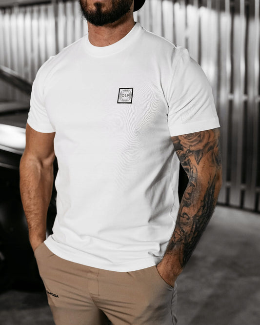 OLAVOGA T-shirt męski biały O LA VOGA Men STONE ECRU Rozmiar M