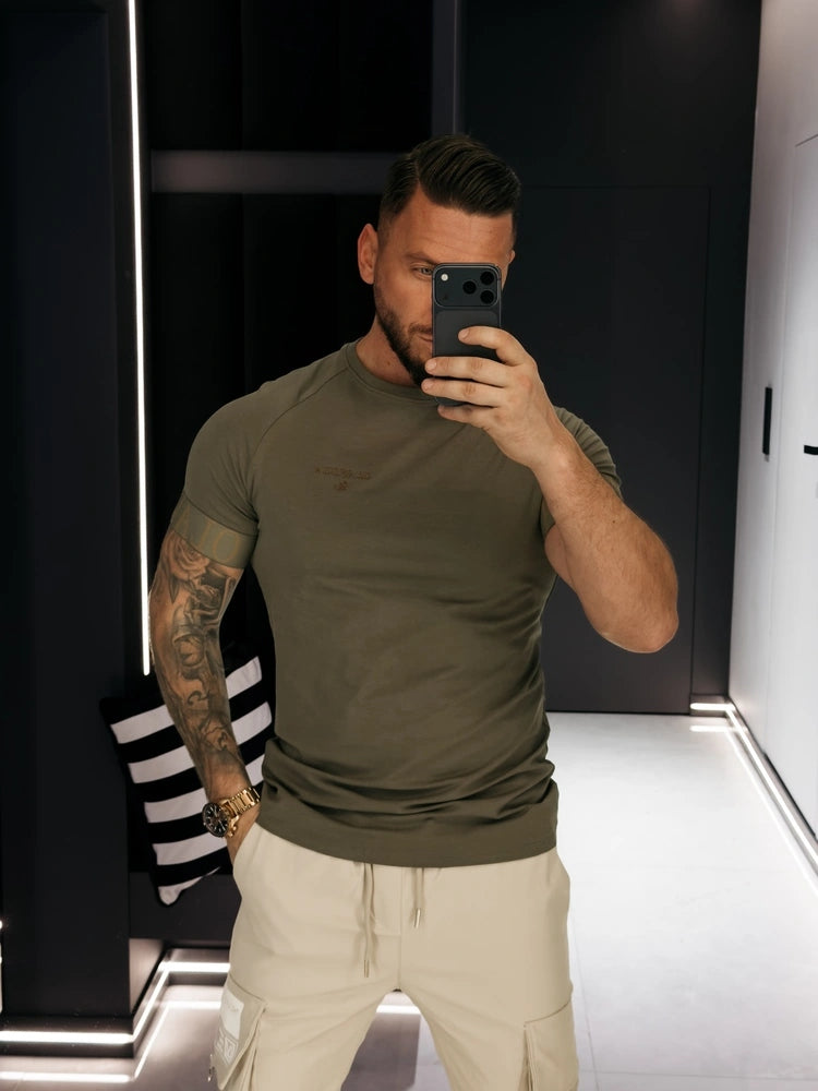 OLAVOGA T-SHIRT MĘSKI SKYJUE O LA VOGA KHAKI rozmiar S