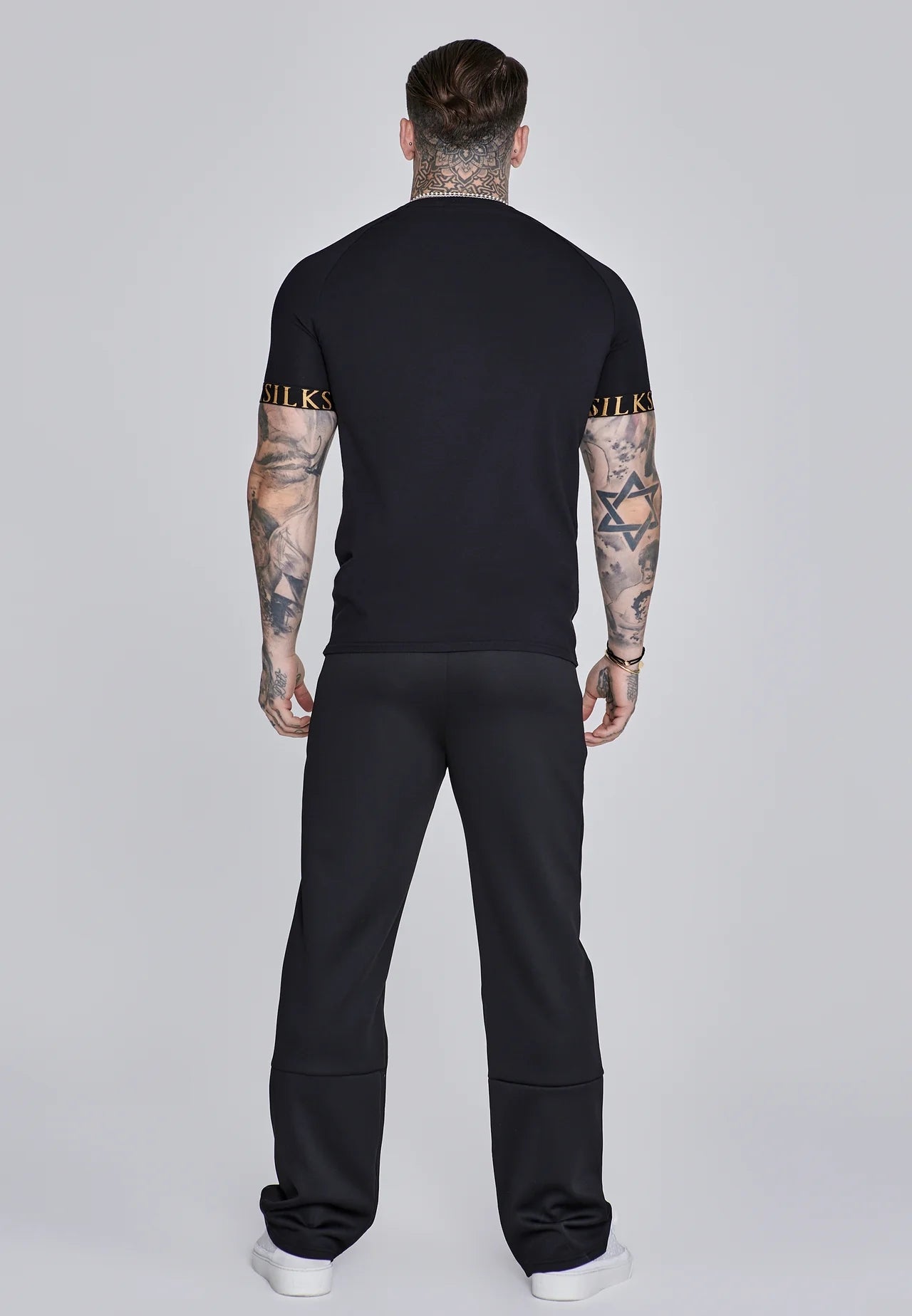 SIKSILK T-shirt męski czarny SS-28401 Tech T-shirt rozmiar XL