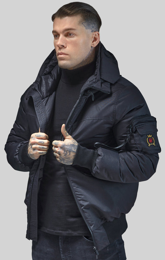 SIKSILK kurtka męska bomber z kapturem Bomber Jacket SS-26708