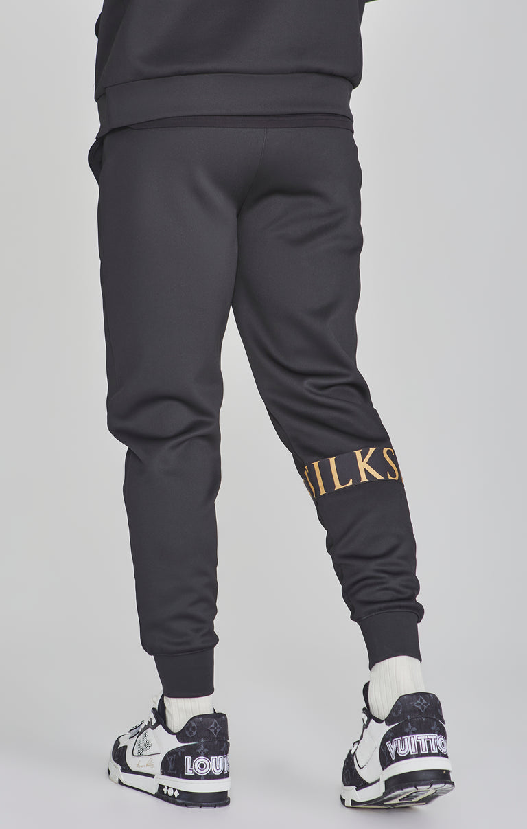 SIKSILK Spodnie męskie dresowe czarne SS-26025
