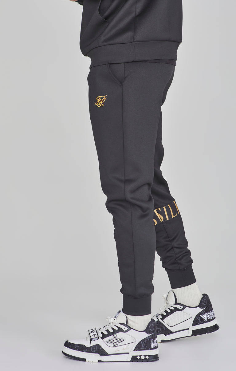 SIKSILK Spodnie męskie dresowe czarne SS-26025