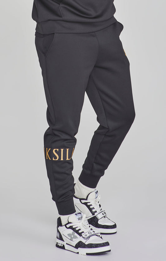 SIKSILK Spodnie męskie dresowe czarne SS-26025