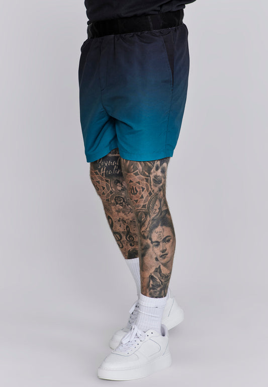 SIKSILK Szorty kąpielówki krótkie spodenki niebieskie Fade Swim Shorts SS-27198