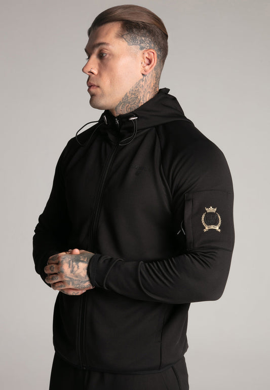 SIKSILK Bluza męska rozpinana czarna SS-27505