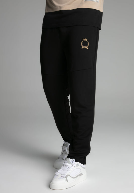 SIKSILK Spodnie męskie dresowe czarne Track Pants SS-27507