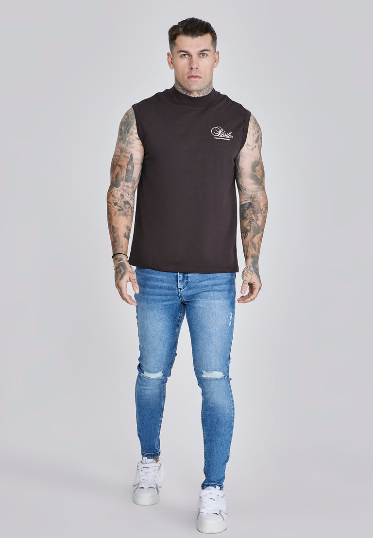 SIKSILK koszulka bez rękawów podkoszulka T-shirt SS-27159