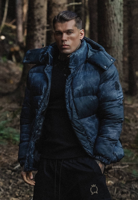 SIKSILK Kurtka zimowa męska szara SikSilk Puffer Jacket SS-27471