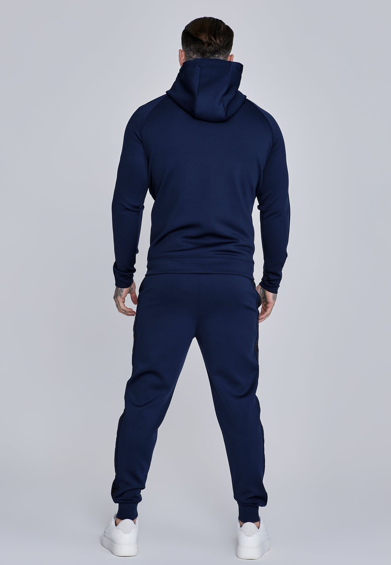 SIKSILK dresy męskie Hoodie and Joggers Set granatowe SS-28333