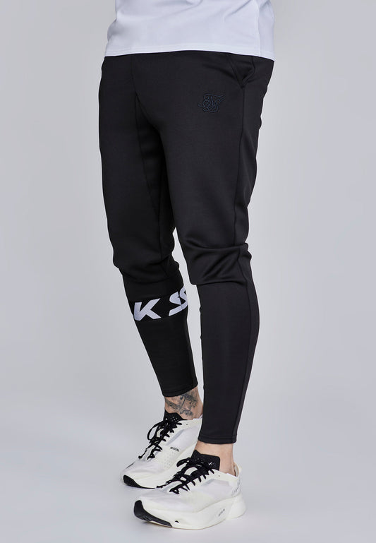 SIKSILK Spodnie męskie dresowe czarne Muscle Fit Joggers SS-27838