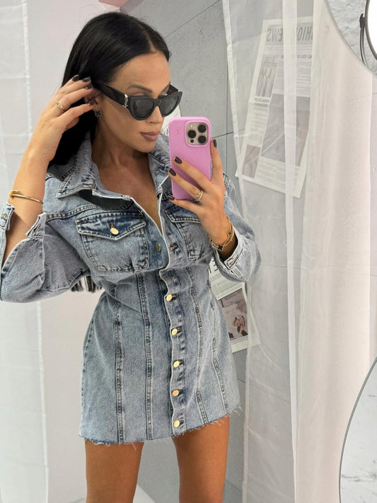 SUKIENKA JEANSOWA LA MILLA JEANS NIEBIESKA ROZMIAR M LAMILLA