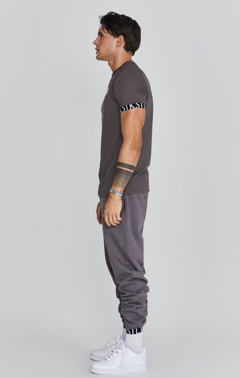 SIKSILK T-Shirt męski szary Tech T-Shirt SS-26774 rozmiar S