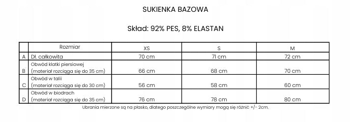 SUKIENKA DAMSKA DRASY 2026 OLAVOGA komplet black czarna XS