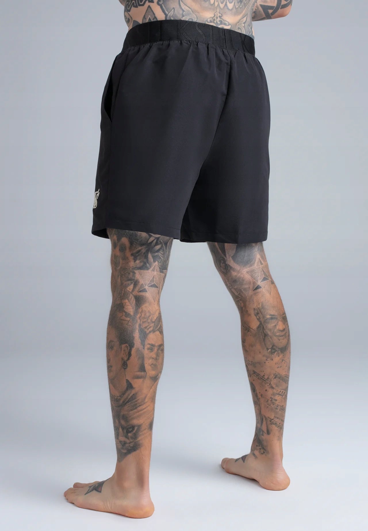 SIKSILK Szorty kąpielówki krótkie spodenki czarne SS-27336 do pływania XL