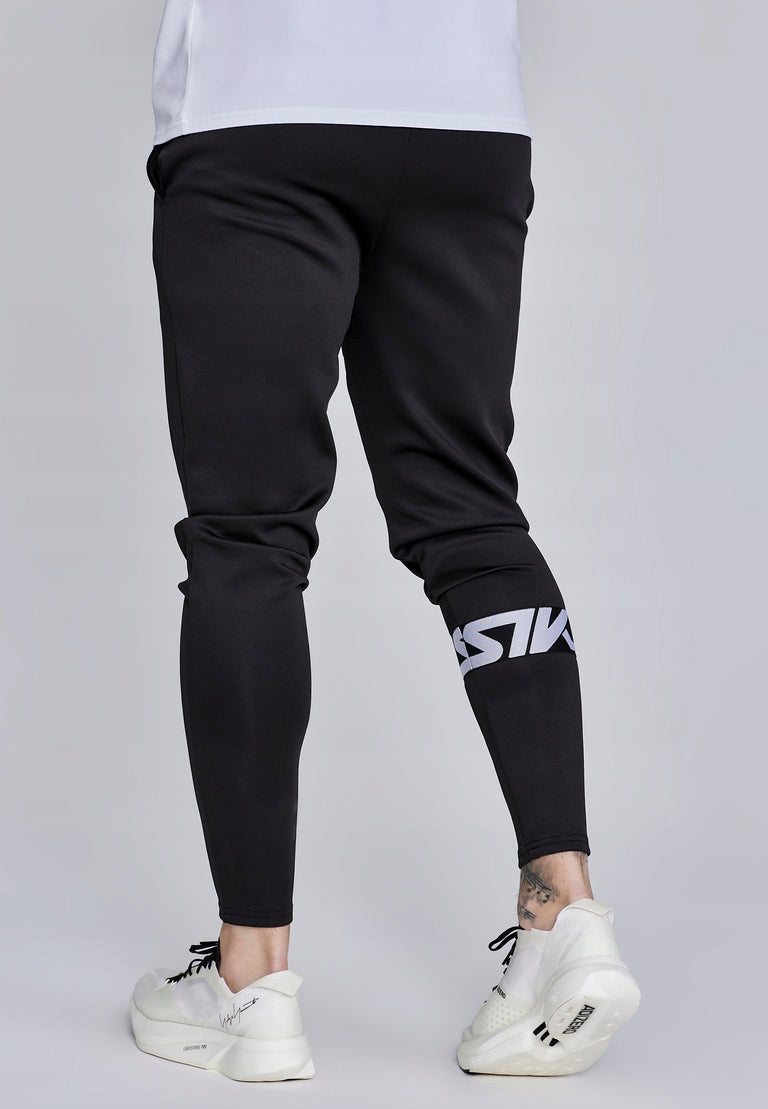 SIKSILK Spodnie męskie dresowe czarne Muscle Fit Joggers SS-27838 rozmiar M
