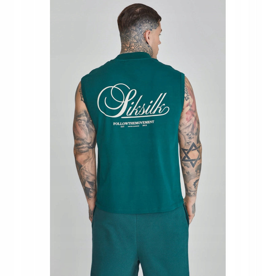 SIKSILK Koszulka bez rękawów Podkoszulek T-shirt męski SS-26785 rozmiar L