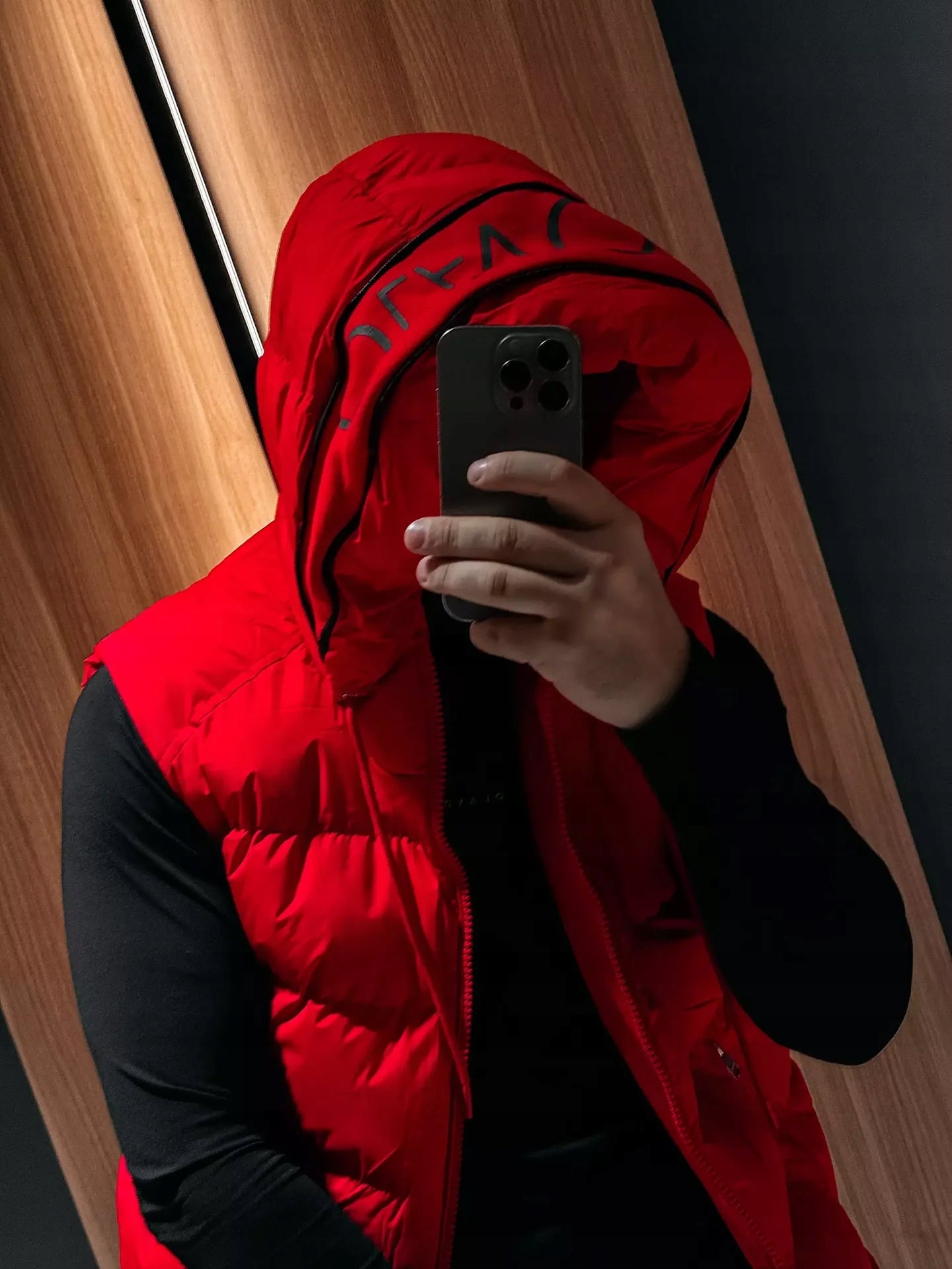 Bezrękawnik męski pikowany OLAVOGA Men TAER - Czerwony (Rozmiar: XL)