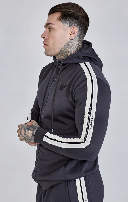 SIKSILK Bluza męska rozpinana szara SS-27007 rozmiar S