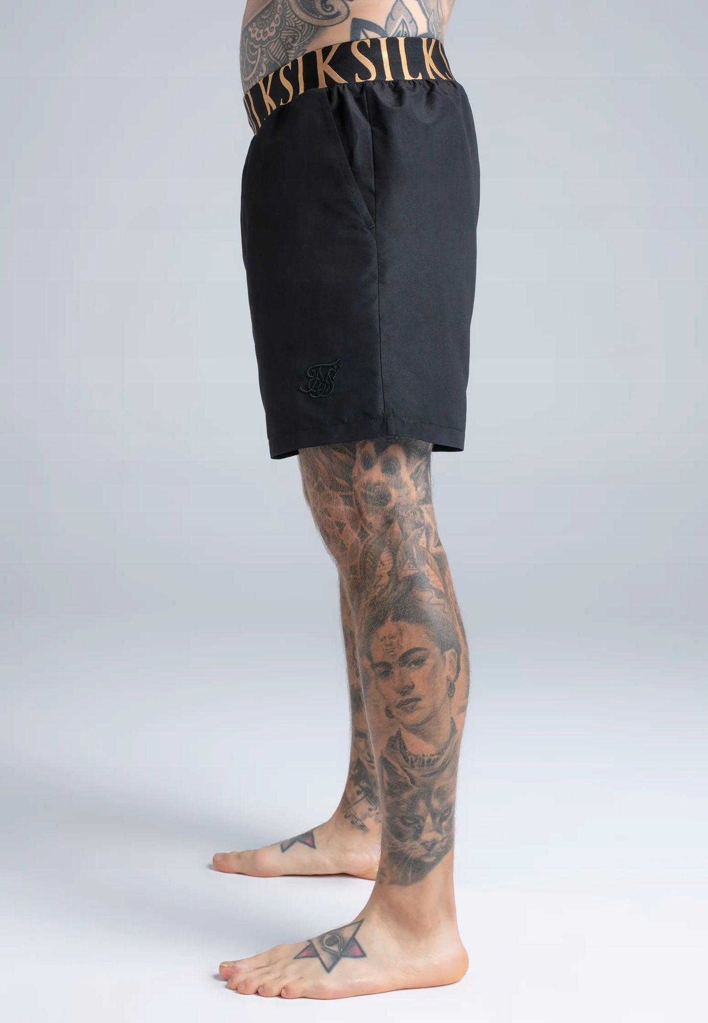 SIKSILK Szorty kąpielówki krótkie spodenki czarne SS-25006 do pływania XL