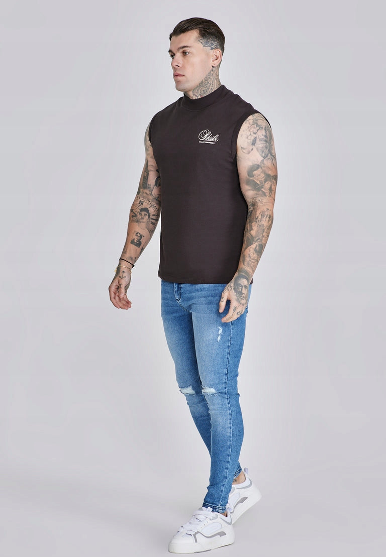 SIKSILK koszulka bez rękawów podkoszulka T-shirt SS-27159 rozmiar L