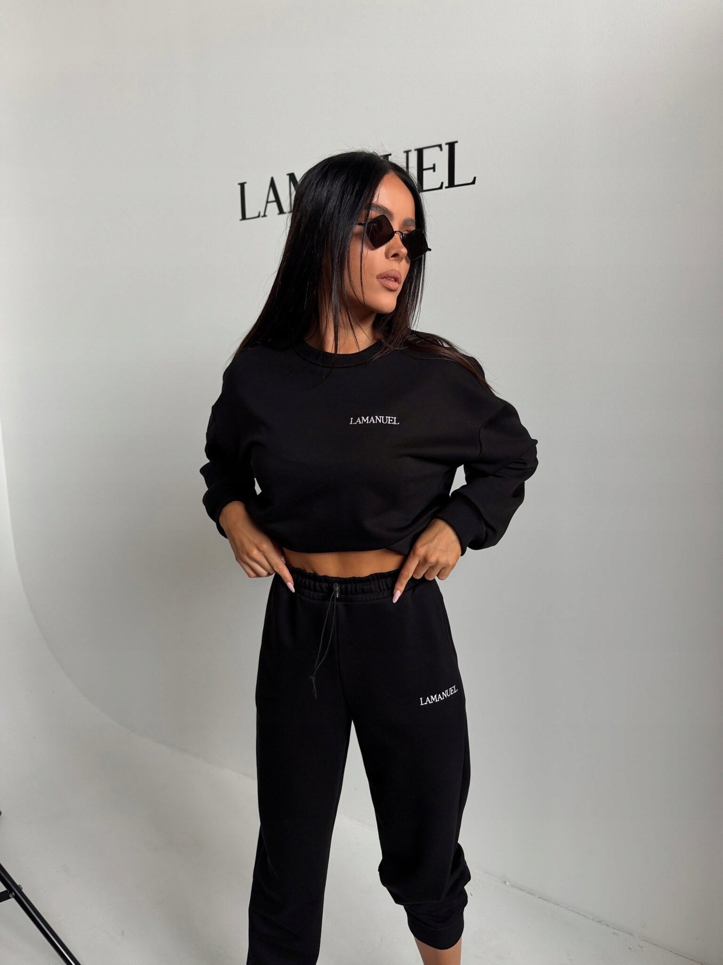 LA MANUEL DRES KOMPLET WOMAN CZARNY M/L LAMANUEL BLUZA SPODNIE